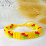 Summery Bright Cheerful Charm Friendship Beaded Braided Bracelet - Bless4Happy Handmade Braided Bracelet