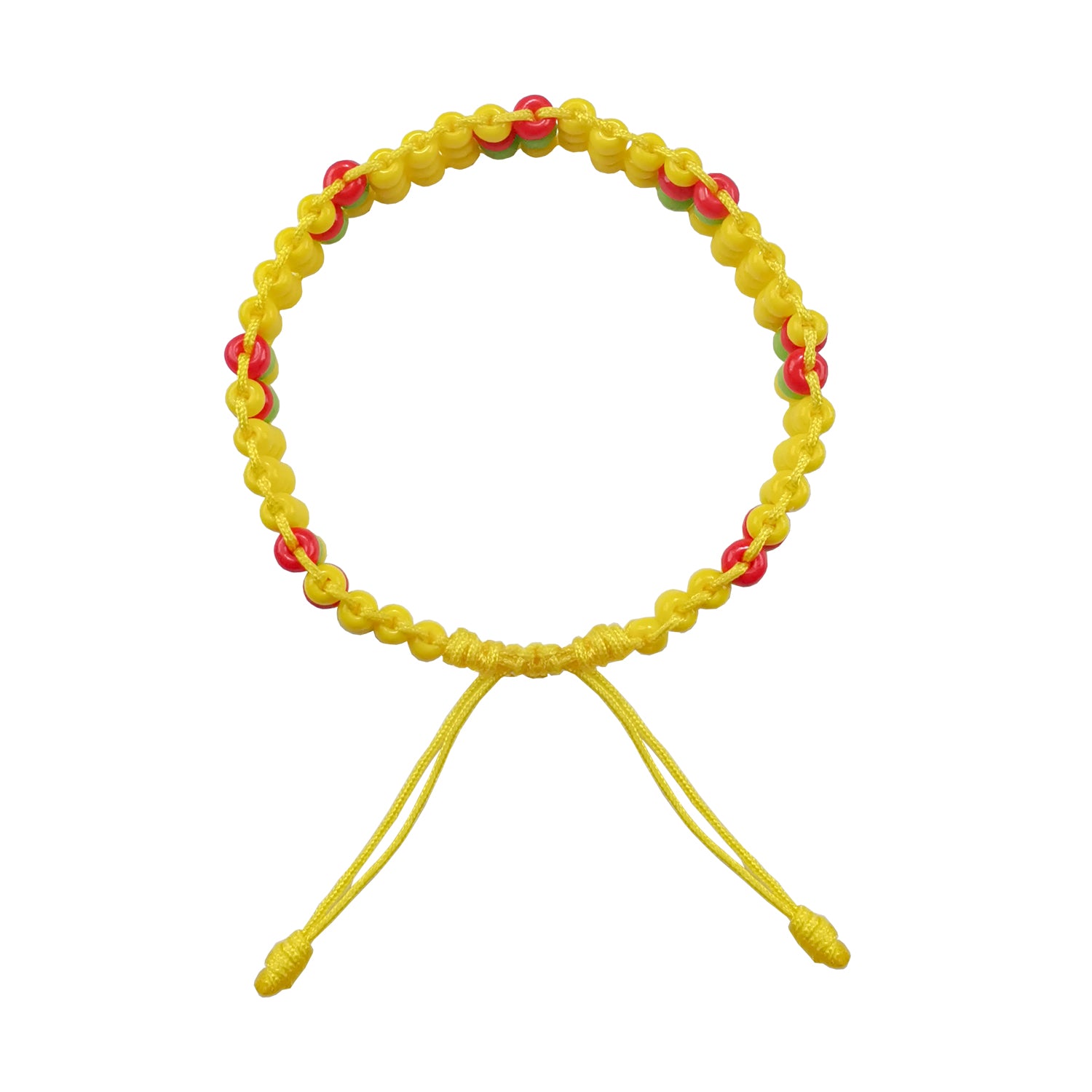 Summery Bright Cheerful Charm Friendship Beaded Braided Bracelet - Bless4Happy Handmade Braided Bracelet