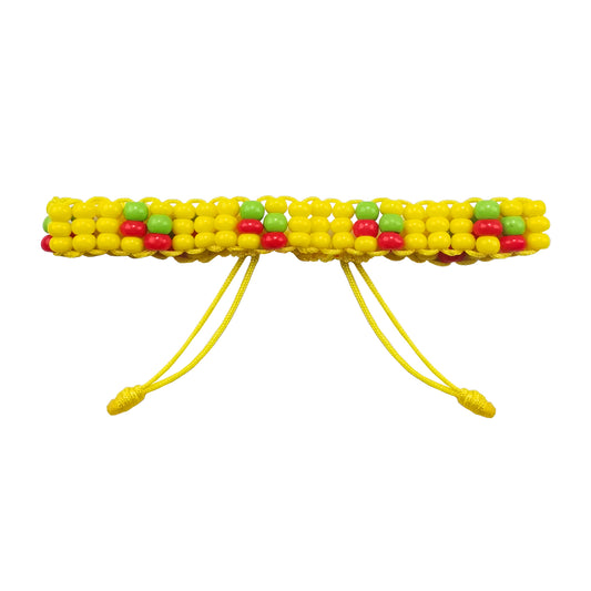 Summery Bright Cheerful Charm Friendship Beaded Braided Bracelet - Bless4Happy Handmade Braided Bracelet