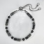 Timeless Elegance Modern Minimalist Black Onyx and Silver Bracelet - Bless4Happy Handmade Bracelet 