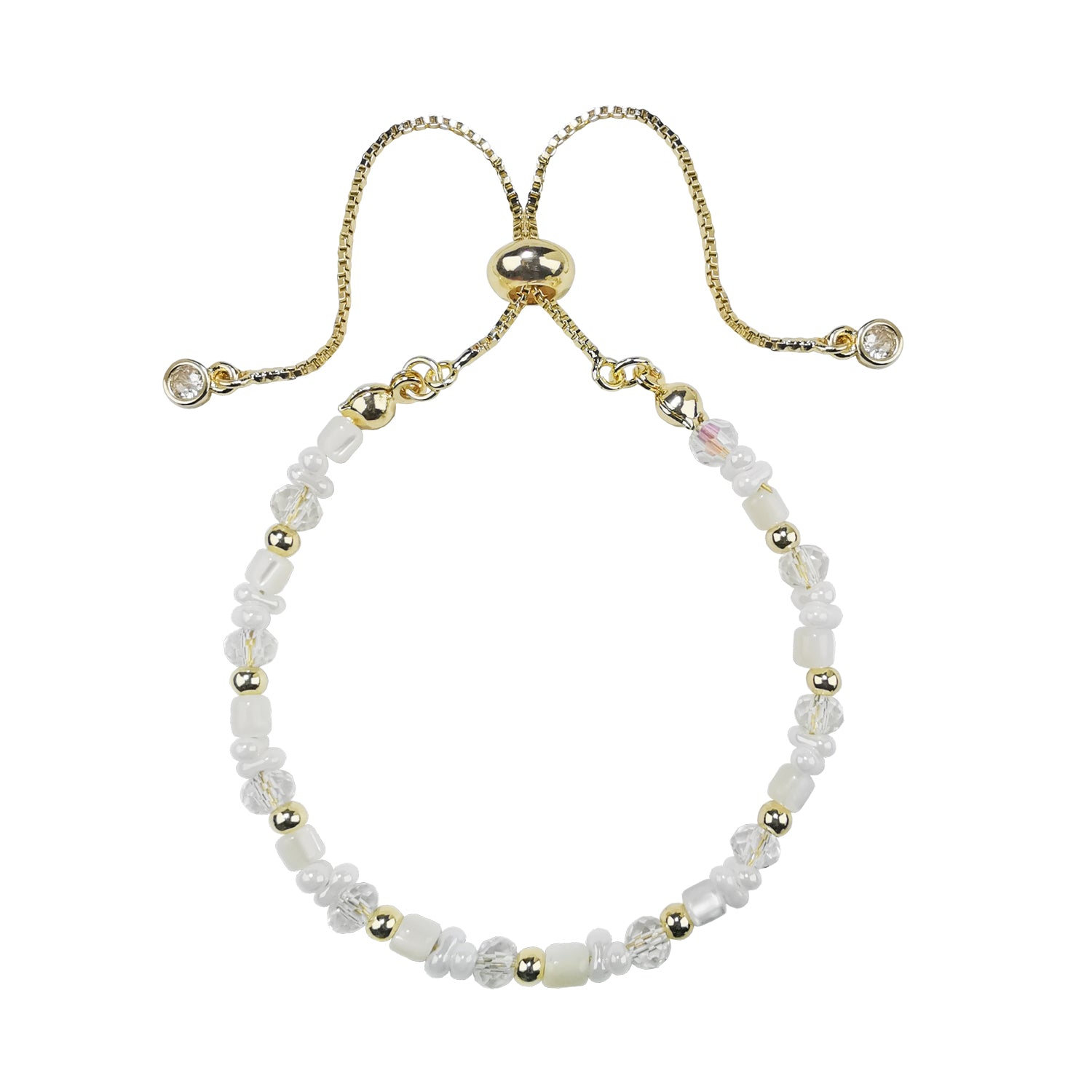 Purity Dawn Shine Dewdrop Milk Adjustable Charm Bracelet - Bless4Happy Handmade Charm Bracelet