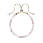 Sweet Hermosa Pink Engagement Blush Crystal Adjustable Charm Bracelet - Bless4Happy Handmade Charm Bracelet