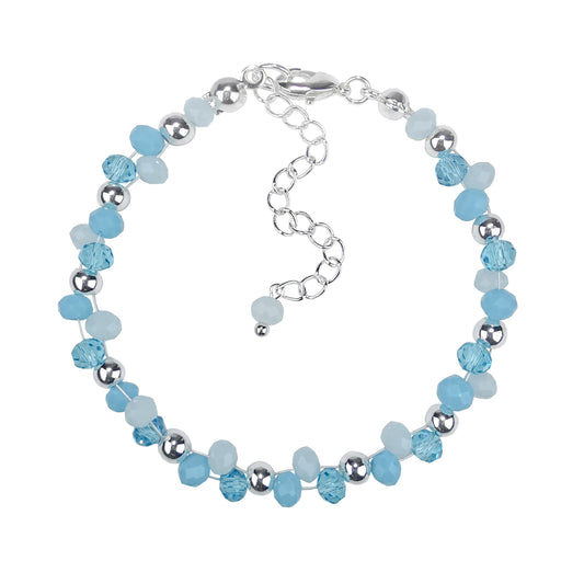 Vibrant Fascinating Royal Skies Blue Charm Bracelet - Bless4Happy Handmade Charm Bracelet