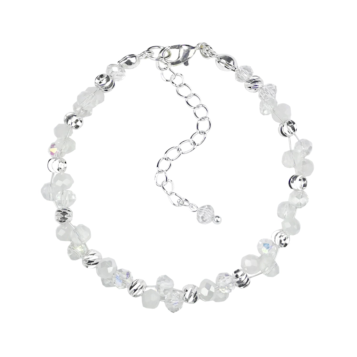 Purity Moonlit Snow Simplicity Charm Bracelet - Bless4Happy Handmade Charm Bracelet