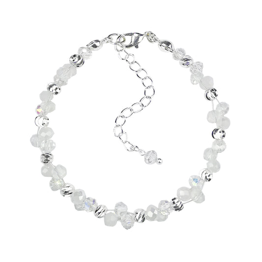 Purity Moonlit Snow Simplicity Charm Bracelet - Bless4Happy Handmade Charm Bracelet