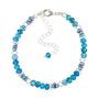 Watery Wonder Nymph Sandy Toes Blue Crystal Gemstone - Bless4Happy Handmade Bracelet