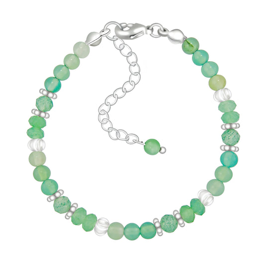 Verdant Vitality Emerald Dew Nature's Embrace Bracelet- Bless4Happy Handmade Bracelet 