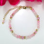 Sweetheart Feminine Flair Beauty Paradise Delicate Pinky Rose Quartz Bracelet - Bless4Happy Handmade Bracelet