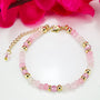 Sweetheart Feminine Flair Beauty Paradise Delicate Pinky Rose Quartz Bracelet - Bless4Happy Handmade Bracelet