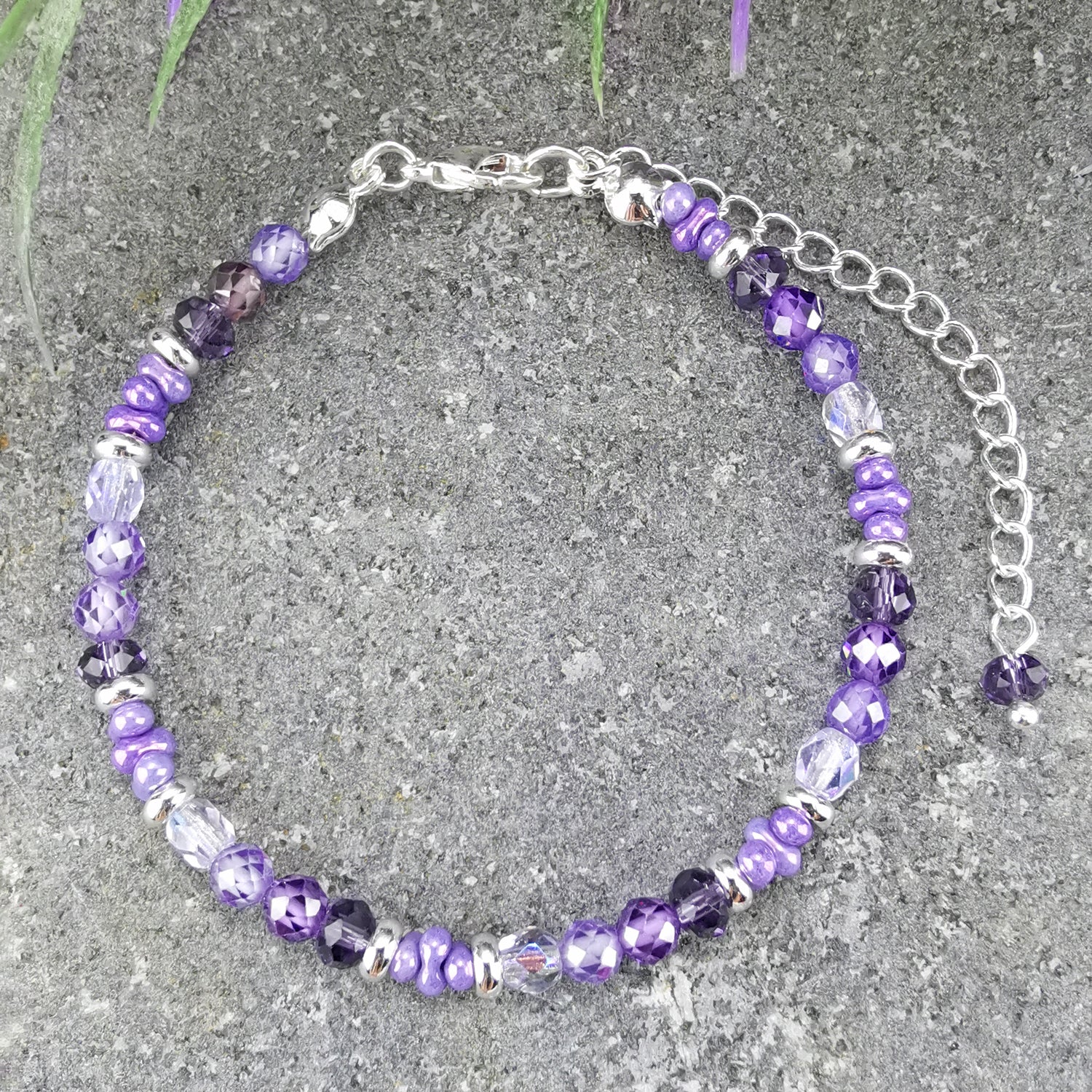 Royal Mystic Dream Amethyst Crystal Bead Bracelet - Bless4Happy Handmade Bracelet