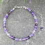 Royal Mystic Dream Amethyst Crystal Bead Bracelet - Bless4Happy Handmade Bracelet