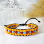 Vibrant Energy Citrus Burst Energetic Bead Braided Bracelet - Bless4Happy Handmade Braided Bracelet
