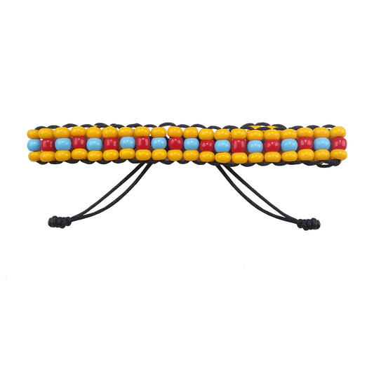 Vibrant Energy Citrus Burst Energetic Bead Braided Bracelet - Bless4Happy Handmade Braided Bracelet